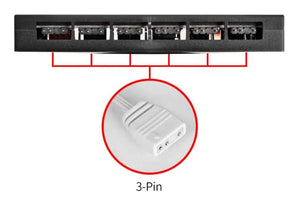 WJ 120MM Cooling Fan Addressable 5V 3Pin ARGB & PWN 4 Pin with Series Connection（ Male and Female Header）Better Cable Management No more Spliter Need - Uniway Computer Alberta