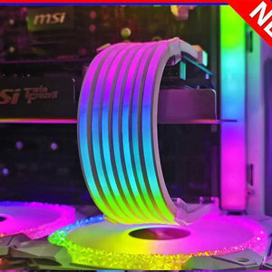 COOLMOON AOSOR AL200 Lamp Tape 5V ARGB Aura Sync Flexible Light Bar Widening Bendable Multifunctional DIY for 24P Motherboard Power