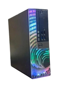 Refurbished (Good) Tower Customized RGB Lights Computer Intel Core i5 6500 8GB RAM 180GB SSD Win 10 Pro Uniway Computer Alberta